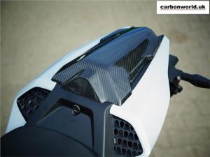 CARBON PILLION SEAT COVER FOR BMW S1000RR 2019 ON IN TWILL GLOSS