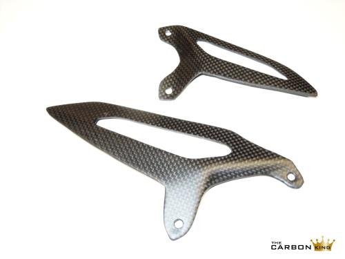 DUCATI PANIGALE V2 899 959 1199 1299 CARBON HEEL GUARDS IN PLAIN MAT RIDERS