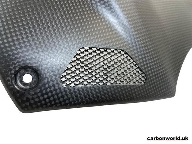 CARBON BATTERY COVER FOR DUCATI PANIGALE V4 2022 ONWARDS (BLACK MESH)