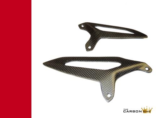 DUCATI PANIGALE V2 899 959 1199 1299 CARBON HEEL GUARDS IN PLAIN MAT RIDERS