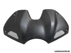 CARBON BATTERY COVER FOR DUCATI PANIGALE V4 2022-23 (SILVER MESH)